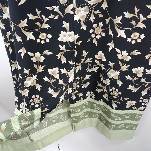 Kathy Lee 18 Black Tan Floral Maxi Dress - Picture 7 of 8